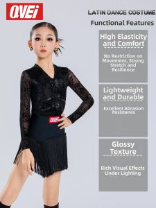 QVEi | Girls Training and Performance Latin Dancewear Set