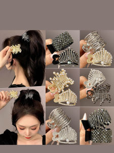 Elegant High Ponytail Fixed Hair Clip Womens 2024 New Back of Head Clip Shark Clamp Headwear Fashionable Hair Accessories