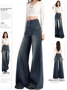MZVZ | Quần Jeansamerican Retro Dây Rộng Drape Nữ