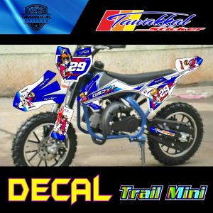 Sticker Decal Motif Samurai Untuk Motor Trail Mini 50cc Type MC58 RXK JAGUAR