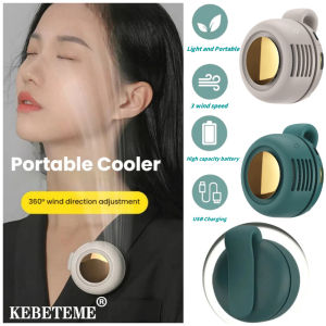 KEBETEME Mini Portable Handheld Fans with Waist Clips USB Rechargeable Silent Neck Clip On Fan Desktop Mini Fan Clip-on Fans For Office Outdoor