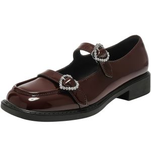 Agsdon | Thick Heel Vintage Style Mary Jane Shoes