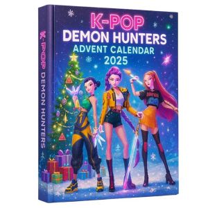 New Christmas K-pop Demon Hunting 24pc Advent Calendar Surprise Blind Box K pop Dolls Halloween Boxes Figure Gifts Kid Toys***