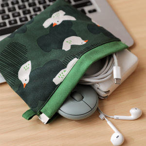 Data Cable Cosmetics Bag Portable Traveling Phone Chargers Storage Power Bank U Disk Mini Wired Earphone Bag Small