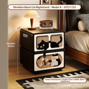MR ART | Antique Style Children Bedroom Nightstand Storage Cabinet