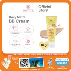 Emina Daily Matte BB Cream 16 g - Melembabkan Matte Finish Oil Control