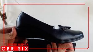 NEFF / Sepatu formal wanita kulit / Loafer slip-on dinas kerja kantor resmi murah / Hitam PUC 027