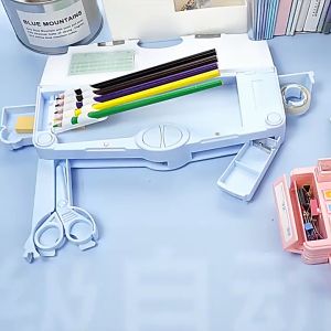 Unicorn Cartoon Pencil Box Pencil Double Deck Multifunctional Stationery Storage Box Children Gift