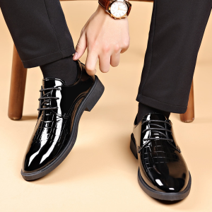 Fashion Men's Business Leather Shoes For Men Formal Black Shoes For Men Casual Office School Shoes For Men Student 39-45