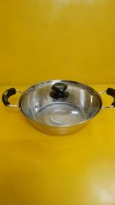Nồi lẩu inox nội địa Nhật size 28cm cao 8.5cm (mã 765) Dùng được bếp từ