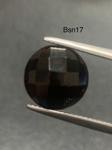 Bsn17 นิล black spinel นน 7.65 กะรัต ขนาดกลม 11.8x6.1 มิล แหล่งกาญจนบุรี