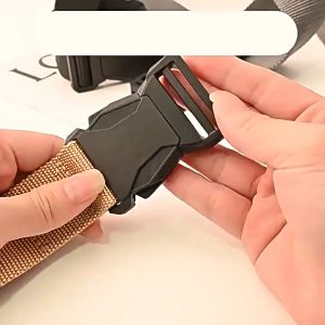 【 In Stock 】120CM New Mens Tactical Belt Outdoor Snake Buckle Sports Belt Casual Canvas Belt Tali Pinggang Taktikal Lelaki 帆布腰带