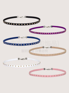 สั้นเรขาคณิตล็อคChokerสําหรับผู้หญิงสีดําสร้อยคอSpike Alloy Cross Chain Punkสไตล์อุปกรณ์เสริม