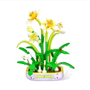 Galaxymall COD Mainan Brick Balok Buket Bunga Blok Susun Bangunan Flower Bouquet DIY Untuk Dekorasi N06