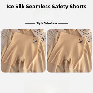 miiow | White Safety Pants For Womens Skirts Invisible Seamless Underwear High Waist Briefs Two-In-One Design Anti-Light Leaking