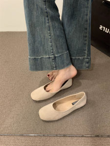XUJIA | French Style Flat Slip On Shoes Soft Bottom Bean Shoes