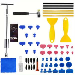 Car Dent Repair Kit Get Professional Results With Our Metal T-Handle Puller and Plastic Glue Tabs! (Without a Glue Gun)