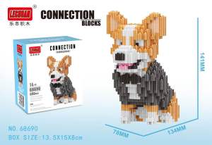 พร้อมส่งในไทย🚛 ตัวต่อนาโน  Size XL - Lechuan 68687 - 68690 Dog in a suit