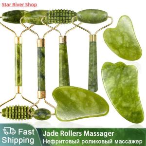Jade Face Massager Roller Gua Sha Store Scraper Roller Beauty Tool for Skin Care Any Skin Type Other Functions 18 Months Shelf Life