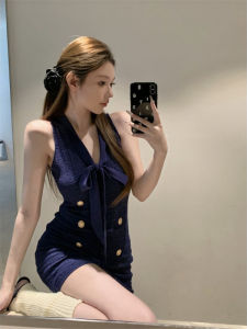 Elegant Style Sleeveless Slim Waist Dress
