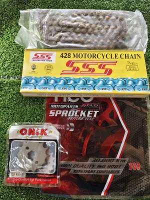 EX5 Dream100 Honda ex5 dream wave100 lame sym E-bonus 428 rantai set sprocket chain set (Rantai Brand SSS)