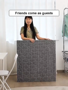 Folding Bed White Foldable Travel Bed Single/Double Metal Dorm Folding Bed Frame Save Space Dorm Simple Guest Bed