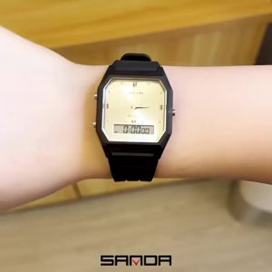 Sanda | SANDA New Fashion Mens Electronic Watch Multifunctional Calendar Waterproof Alarm Clock Sports LED Student Electronic Watch