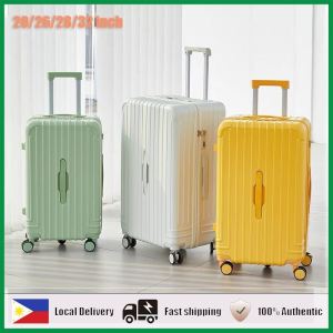 COD 20/26/28/32 Inch Large Capacity Luggage Glossy Luggage Trolley Travel Bag TSA Customs Lock Luggage Suitcase