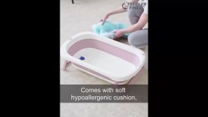 Portable Baby Shower Cushion Baby Bath Support Infant Bath Tub Pad Anti-Slip Bathtub Mat Newborn Safety Pillow Bath Seat