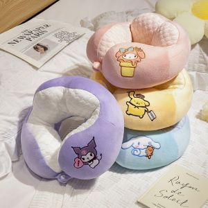 Cartoon Sanrio Kuromi U-shaped Neck Pillow My Melody Cinnamoroll Pochacco Protecting Cervical Pillow Neck Office Travel Portable Pillow for Kid & Adult