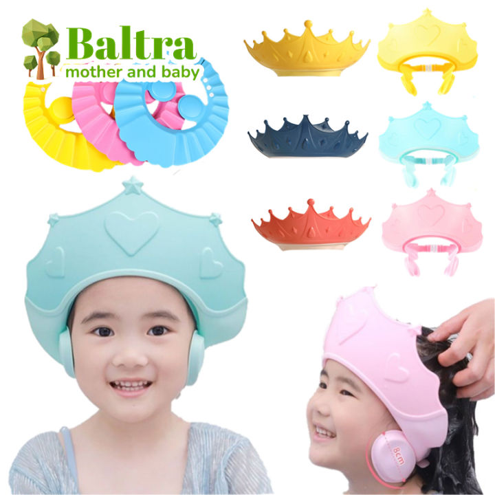 Baltra Adjustable Baby Shower Cap Shampoo Bathing Ear Protector Adjustable Bath Shower Hat Soft