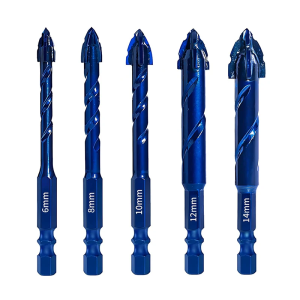 Masonry Drill Bit Sets 6-14mm Concrete Drill Bit Sets for Tile Glass Brick Concrete Ceramic Plastic Wood Upgraded Serrated