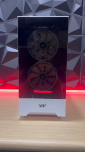 Vỏ Máy Tính Gaming VSP HQ50 Trắng Đen Kèm Sẵn 3 Fan - Hàng Chính Hãng