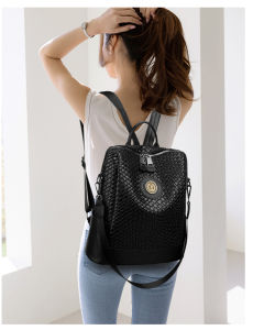 กระเป๋าเป้สะพายหลังผู้หญิงหนังแท้ความจุขนาดใหญ่ 2023 กระเป๋าสะพายไหล่เดียวสำหรับการเดินทางแบบลำลอง กระเป๋าสะพายไหล่แบบหนังวัว