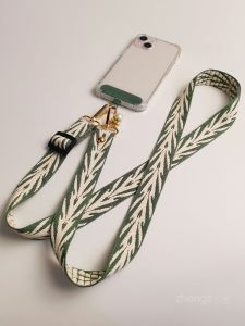 Pearl Pendant Adjustable Long Necklace Wide Strap Womens Style Mobile Phone Lanyard Fashionable Crossbody Durable Accessory