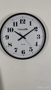 100% ORIGINAL CROCODILE Quiet Sweep Big Round Analogue Wall Clock CW218 (CW218BKS CW218FKS) [Jam Dinding]