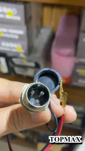 หัวเสียบสายชาร์จ TOPMAX ที่ชาร์จสกู๊ตเตอร์พอร์ต 3 PINขั้วต่อแบบอินไลน์ปลั๊กเสียบอุปกรณ์เสริมสกูตเตอร์ซัพพลาย