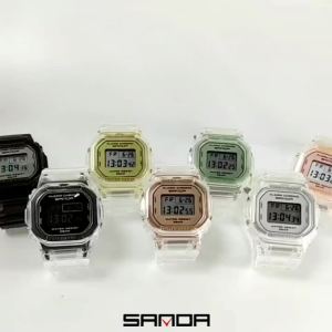 Sanda | Sanda Fashion Sport Watch Women Transparent Strap Led Digital Clock Ladies Electronic Watch 2009