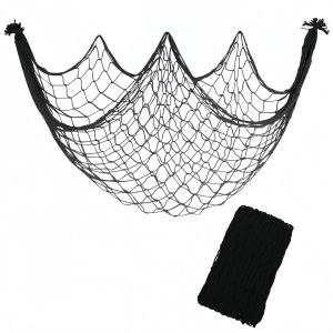 80x40 Inch Fishing Net Decor Thick Natural Material Nautical Mesh Wall Table Ceiling Decoration for Halloween Christmas Party