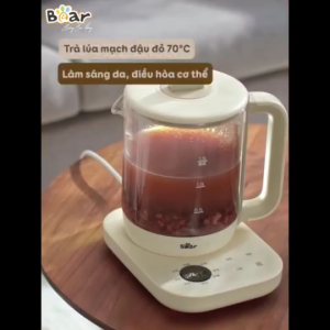 Ấm pha trà thủy tinh đa năng 1.6L/1.5L Elmich KEE-9146/Bear SB-PT15K công suất 800W/1000W bảo hành 2 năm