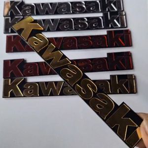 2pc Emblem Logo KAWASAKI Motor 3D Akrilik Variasi Modipikasi