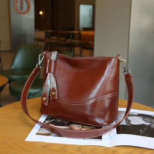 Túi Đeo Chéo Da Thật Túi Đeo Vai Đơn Cổ Điển Bằng Da Bò Túi Đeo Chéo Hình Thùng Đi Làm Thường Ngày Cho Nữ Túi Đeo Chéo Mềm