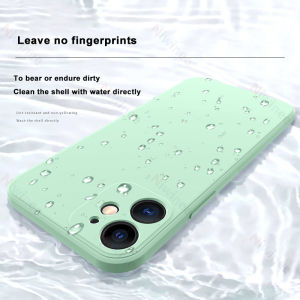 For Realme 12 5G/Realme 12X 5G Phone Case Straight-edge Liquid Silicone All-inclusive Lens Anti-fall New Ultra-thin Simple Personality Creative Soft Phone Case