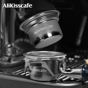 ชุดตะแกรงกรองกาแฟ AliKisscafe ขนาด 58 มม. ถึง 49 มม. พร้อมที่กดกาแฟ สำหรับเครื่องชงกาแฟแบบไม่มีฐาน อุปกรณ์เสริมสำหรับบาริสต้า
