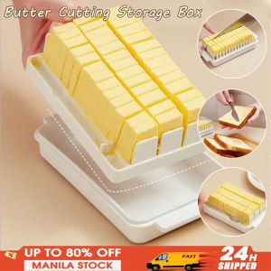 Transparent Butter Cutting Storage Box Fridge Butter Cheese Fresh-keeping Case Household Butter Cutting Box with Lid Dustproof Slicing Plastic Container Box