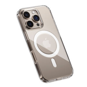 BLUEO | Magnetic Shockproof Wireless Charging Transparent Sparkle Phone Case for 16Pro Max and 16 Plus