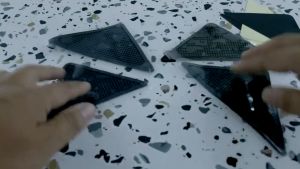 Triangle Anti-Slip Magic Sticker Fixed Hook Loop Tape Patch Self Adhesive Sofa Sheet Carpet Tablecloth Anti Slip Washable