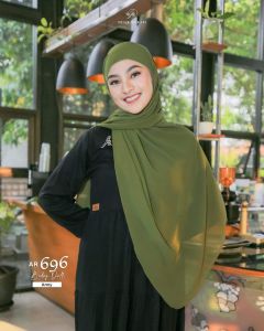 Jilbab hijab kerudung krudung wanita dewasa pashmina instan terbaru new terlaris terkini modern kekinian murah viral 2022 Arrafi AR 696 adem mudah di bentuk cantik tanpa non pet bahan baby doll premium cantik bayar di tempat COD gratis ongkir