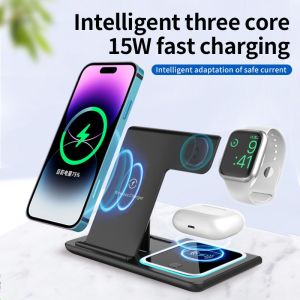 🔥Original Product+FREE Shipping🔥15W Wireless Charger Stand For iPhone 12 11 XS XR X 8 Plus Qi Fast Charging Dock Station For Apple Watch/Airpods Phone Chargers