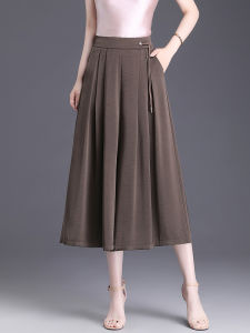 Quần Ống Rộng Bằng Lụa Băng Mỏng Mùa Hè Cho Nữ Quần Ống Rộng Dài Đến Mắt Cá Chân Quần Dài Đến Đầu Gối Rộng Rãi Cho Mẹ